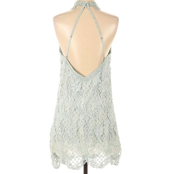 Free People Snowdrop Mint Lace Mini Dress - Picture 3 of 5